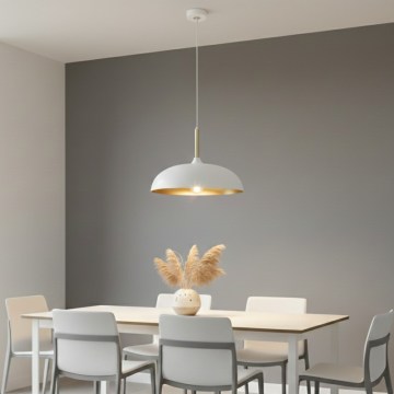 Brilagi - Κρεμαστό φωτιστικό οροφής ABRAHAM 1xE27/60W/230V διάμετρος 45 cm λευκό