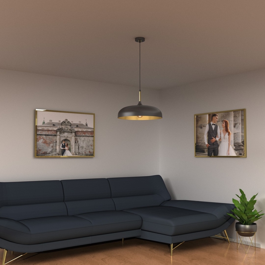 Brilagi - Κρεμαστό φωτιστικό οροφής ABRAHAM 1xE27/60W/230V διάμετρος 45 cm μαύρο