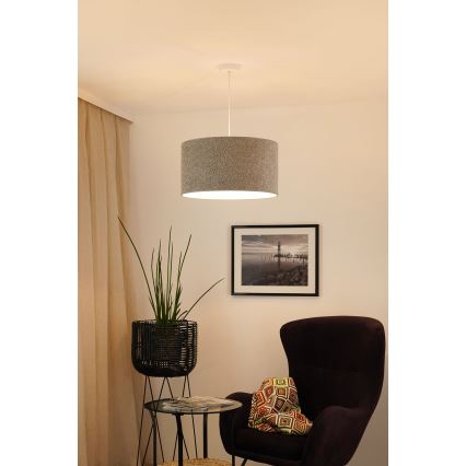 Brilagi - Κρεμαστό φωτιστικό οροφής BOUCLE ROLLER 1xE27/15W/230V διάμετρος 45 cm γκρι