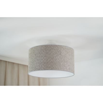 Brilagi - Κρεμαστό φωτιστικό οροφής BOUCLE ROLLER 1xE27/15W/230V διάμετρος 45 cm γκρι