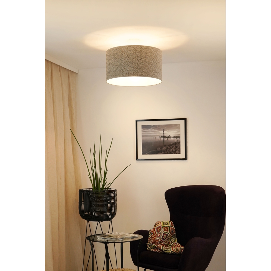 Brilagi - Κρεμαστό φωτιστικό οροφής BOUCLE ROLLER 1xE27/15W/230V διάμετρος 45 cm γκρι