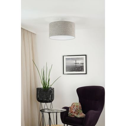 Brilagi - Κρεμαστό φωτιστικό οροφής BOUCLE ROLLER 1xE27/15W/230V διάμετρος 45 cm γκρι