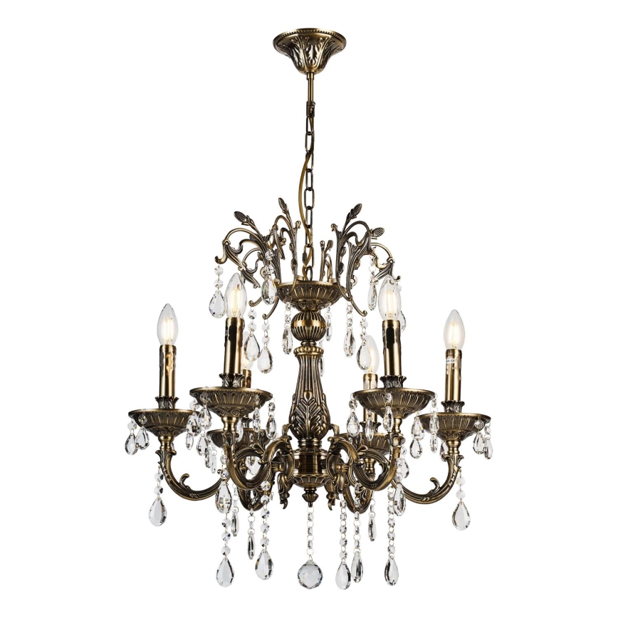 Brilagi - Κρεμαστό φωτιστικό οροφής CLASSIC 6xE14/60W/230V ορείχαλκος