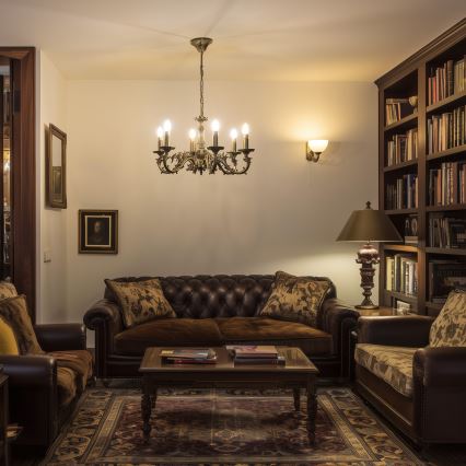 Brilagi - Κρεμαστό φωτιστικό οροφής CLASSIC 6xE14/60W/230V ορείχαλκος