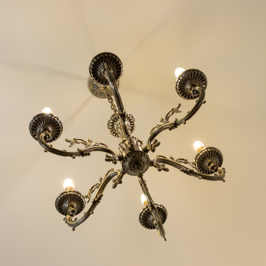 Brilagi - Κρεμαστό φωτιστικό οροφής CLASSIC 6xE14/60W/230V ορείχαλκος