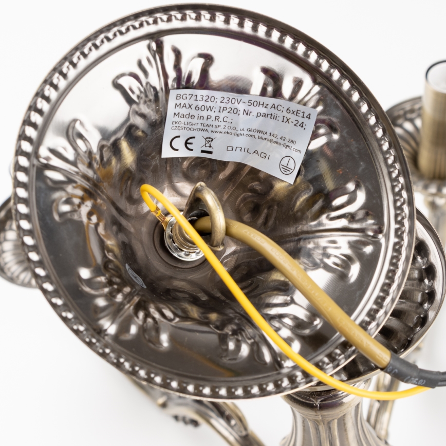 Brilagi - Κρεμαστό φωτιστικό οροφής CLASSIC 6xE14/60W/230V ορείχαλκος