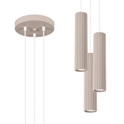 Brilagi - Κρεμαστό φωτιστικό οροφής CRESTO 3xGU10/10W/230V taupe