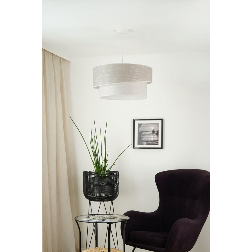 Brilagi - Κρεμαστό φωτιστικό οροφής DOVER SHINE 1xE27/15W/230V διάμετρος 50 cm γκρι/κρεμ