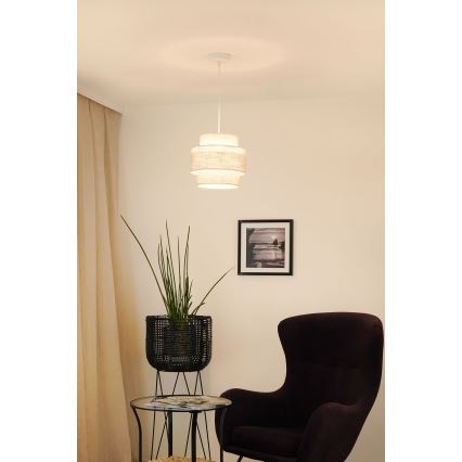 Brilagi - Κρεμαστό φωτιστικό οροφής DOVER SPACE 1xE27/15W/230V διάμετρος 25 cm γκρι/κρεμ