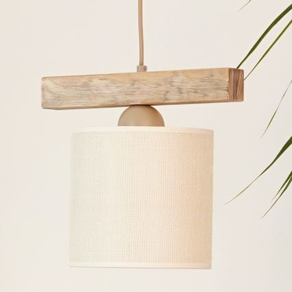 Brilagi - Κρεμαστό φωτιστικό οροφής FOREST 1xE27/15W/230V πεύκο/καφέ/κρεμ