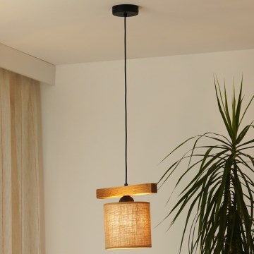 Brilagi - Κρεμαστό φωτιστικό οροφής FOREST 1xE27/15W/230V πεύκο/καφέ/μαύρο