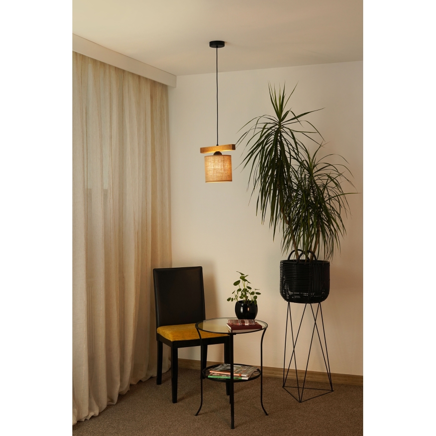 Brilagi - Κρεμαστό φωτιστικό οροφής FOREST 1xE27/15W/230V πεύκο/καφέ/μαύρο