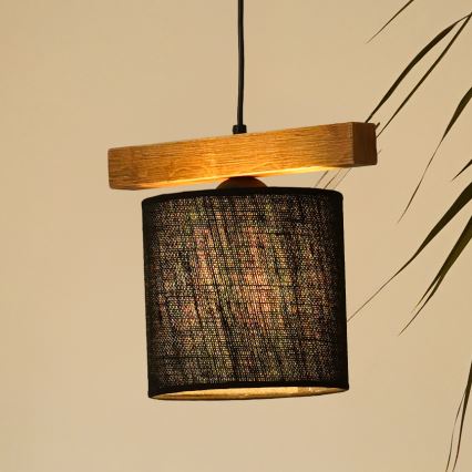 Brilagi - Κρεμαστό φωτιστικό οροφής FOREST 1xE27/15W/230V πεύκο/μαύρο