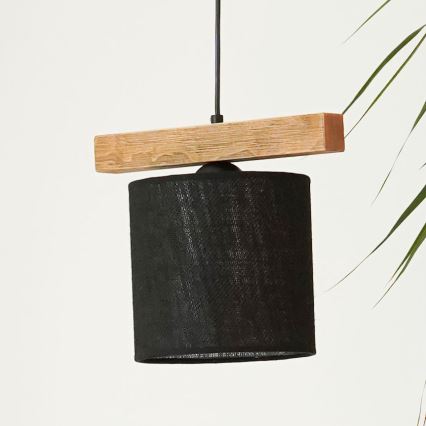 Brilagi - Κρεμαστό φωτιστικό οροφής FOREST 1xE27/15W/230V πεύκο/μαύρο