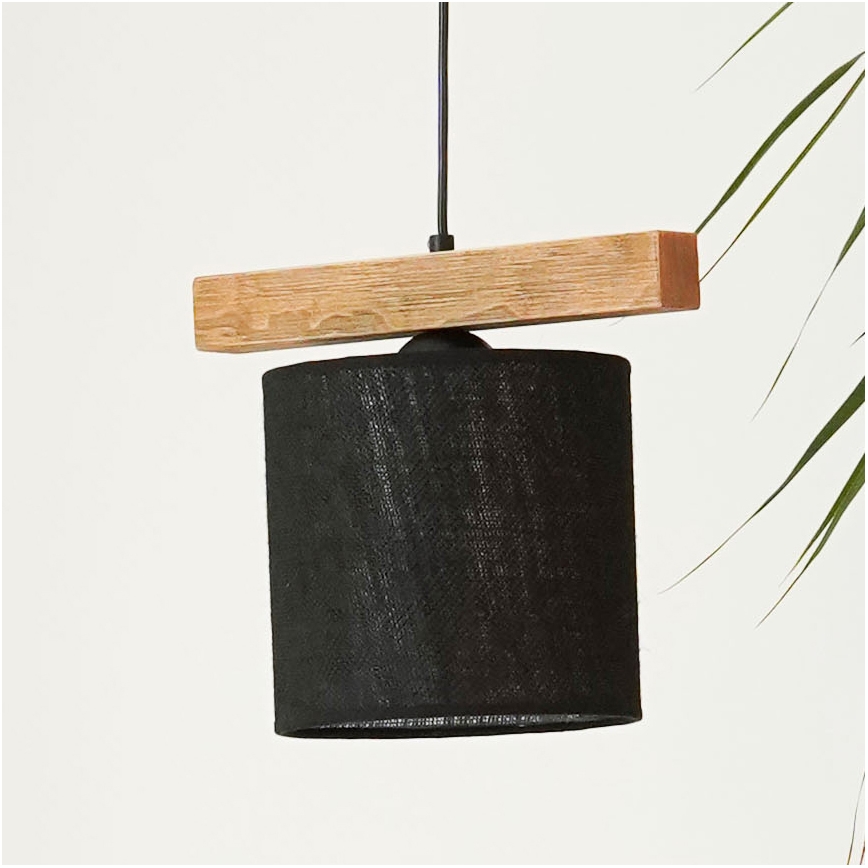 Brilagi - Κρεμαστό φωτιστικό οροφής FOREST 1xE27/15W/230V πεύκο/μαύρο