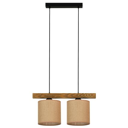 Brilagi - Κρεμαστό φωτιστικό οροφής FOREST 2xE27/15W/230V πεύκο/καφέ/μαύρο