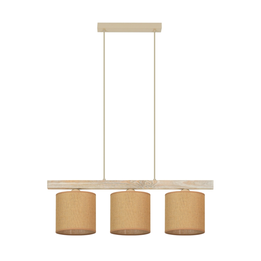 Brilagi - Κρεμαστό φωτιστικό οροφής FOREST 3xE27/15W/230V πεύκο/καφέ