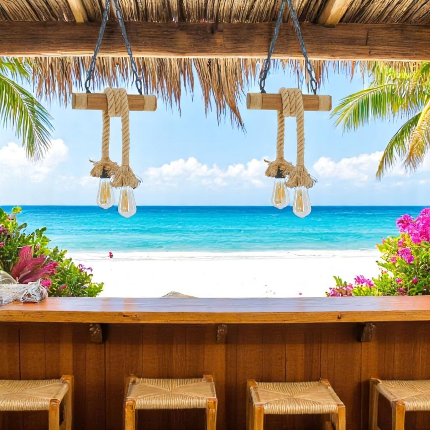 Brilagi - Κρεμαστό φωτιστικό οροφής KOS 2xE27/60W/230V οξιά