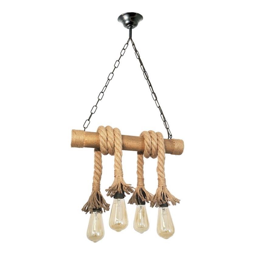 Brilagi - Κρεμαστό φωτιστικό οροφής KOS 4xE27/60W/230V οξιά