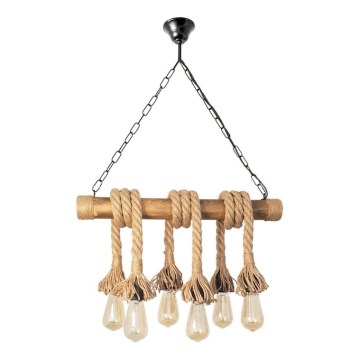 Brilagi - Κρεμαστό φωτιστικό οροφής KOS 6xE27/60W/230V οξιά