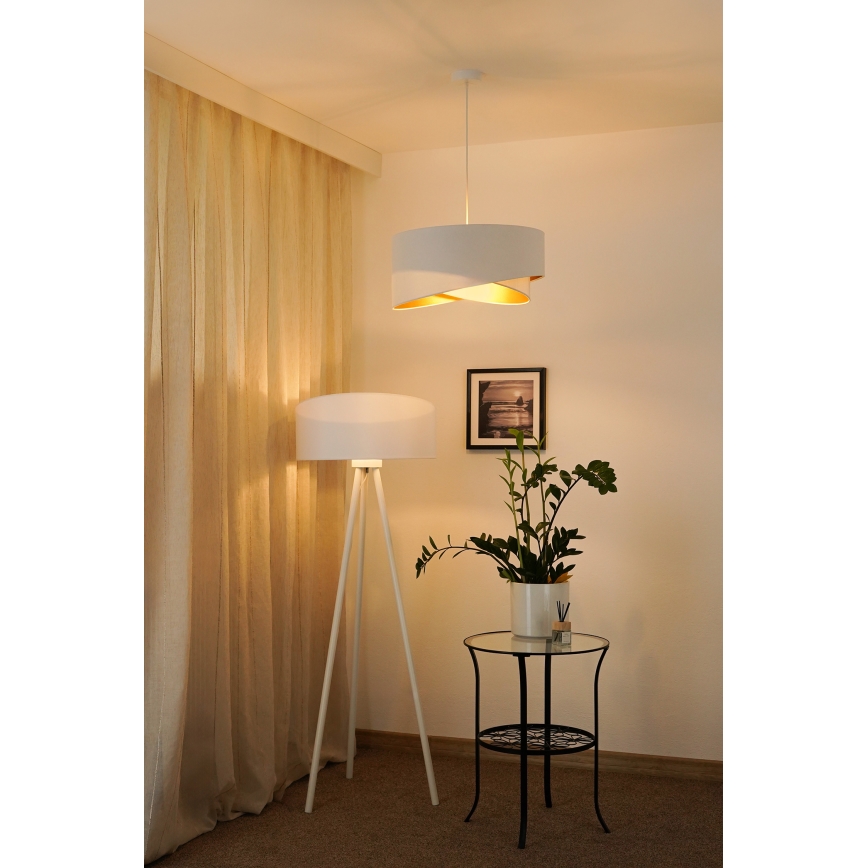 Brilagi -  Κρεμαστό φωτιστικό οροφής LED LYRA 1xE27/15W/230V λευκό/χρυσό