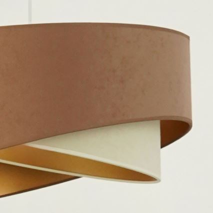 Brilagi -  Κρεμαστό φωτιστικό οροφής LED LYRA 1xE27/15W/230V καφέ/κρεμ/χρυσό