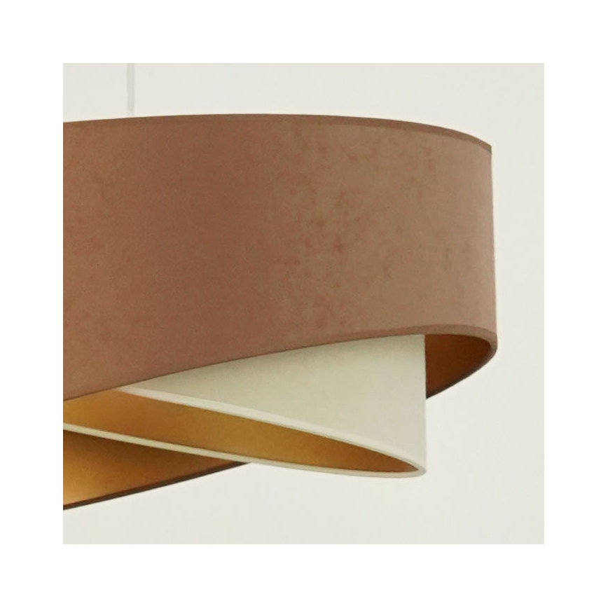 Brilagi -  Κρεμαστό φωτιστικό οροφής LED LYRA 1xE27/15W/230V καφέ/κρεμ/χρυσό