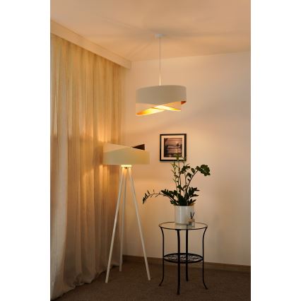 Brilagi -  Κρεμαστό φωτιστικό οροφής LED LYRA 1xE27/15W/230V κρεμ/λευκό