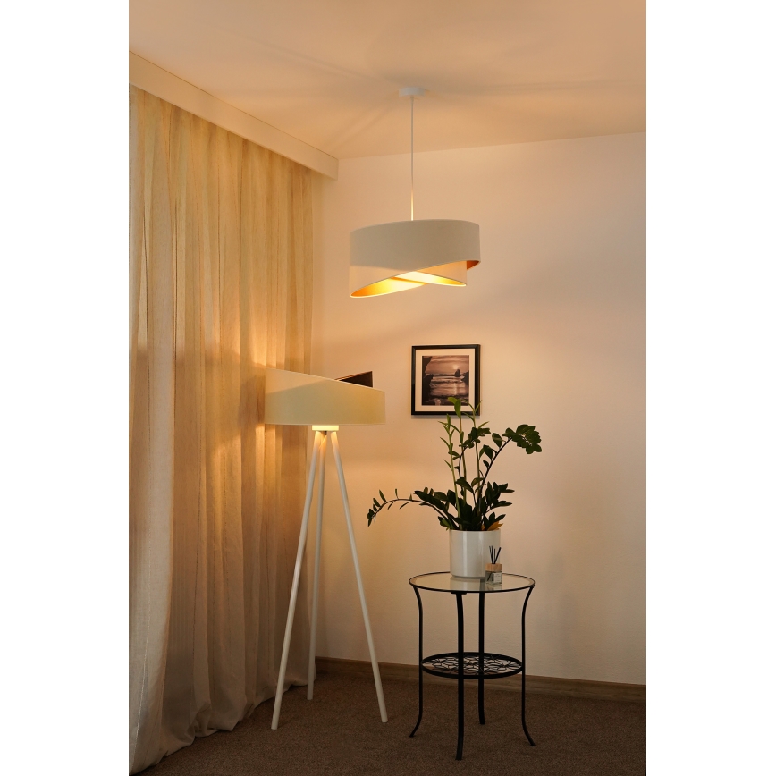 Brilagi -  Κρεμαστό φωτιστικό οροφής LED LYRA 1xE27/15W/230V κρεμ/λευκό