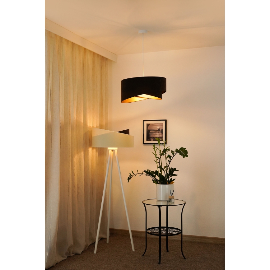 Brilagi -  Κρεμαστό φωτιστικό οροφής LED LYRA 1xE27/15W/230V σκούρο καφέ/χρυσό