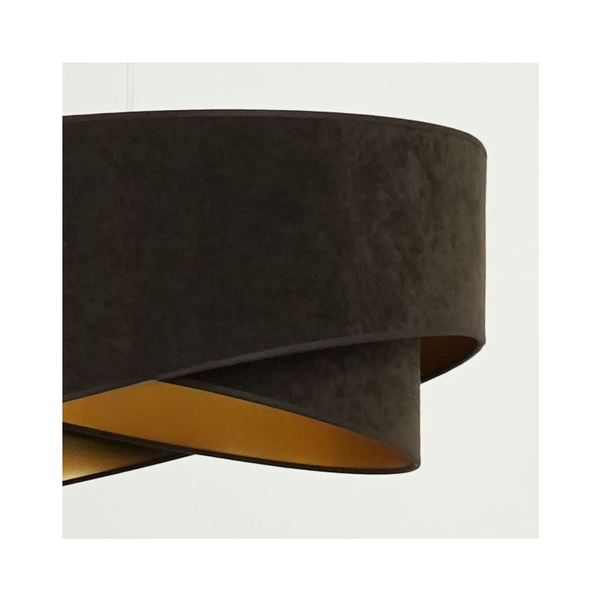 Brilagi -  Κρεμαστό φωτιστικό οροφής LED LYRA 1xE27/15W/230V σκούρο καφέ/χρυσό