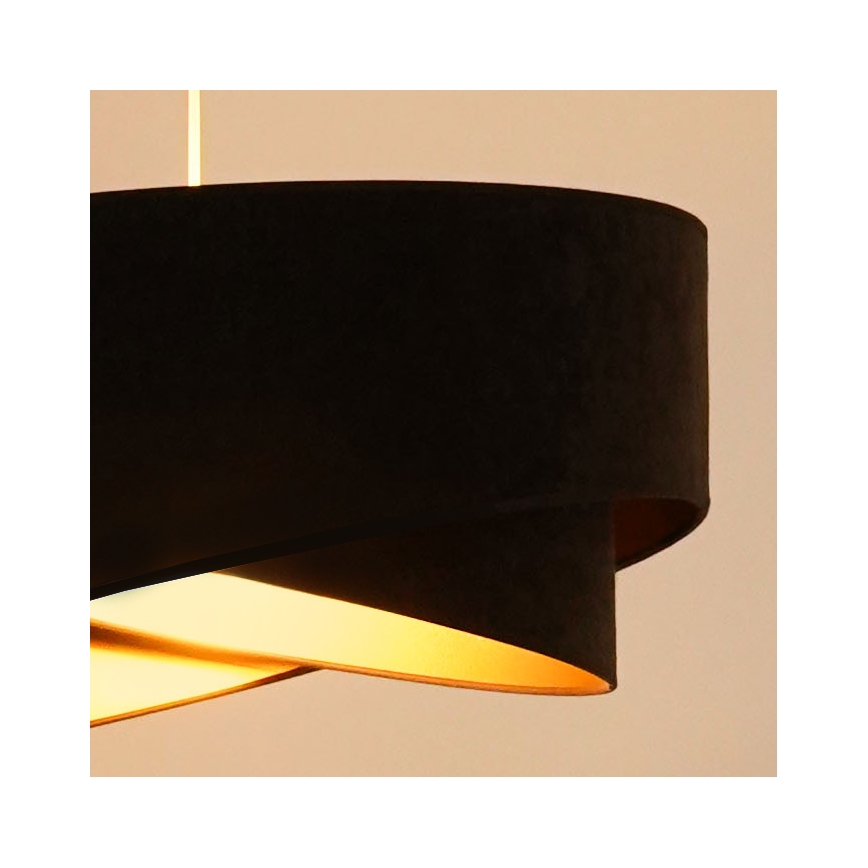 Brilagi -  Κρεμαστό φωτιστικό οροφής LED LYRA 1xE27/15W/230V σκούρο καφέ/χρυσό