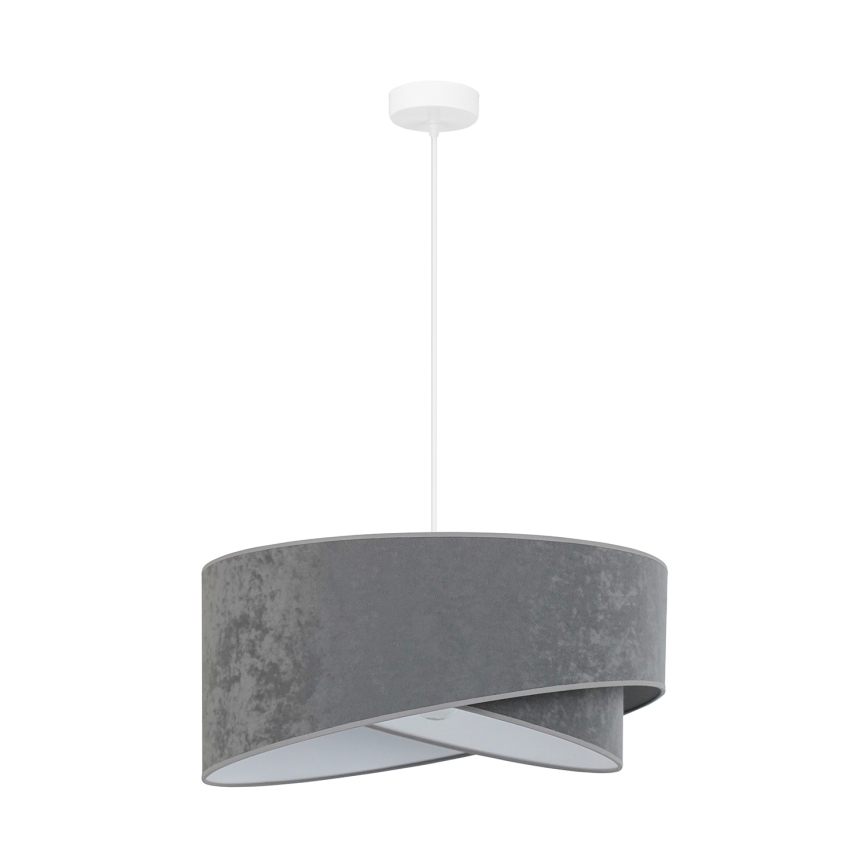 Brilagi -  Κρεμαστό φωτιστικό οροφής LED LYRA 1xE27/15W/230V γκρι/λευκό