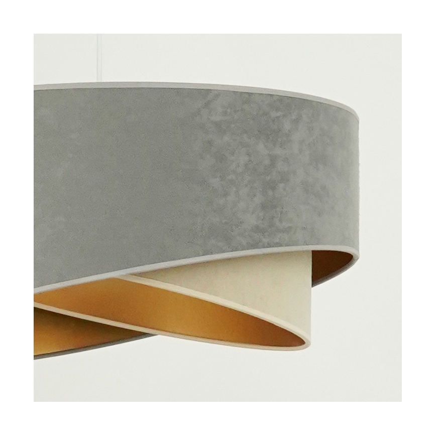 Brilagi -  Κρεμαστό φωτιστικό οροφής LED LYRA 1xE27/15W/230V γκρι/μπεζ/χρυσό