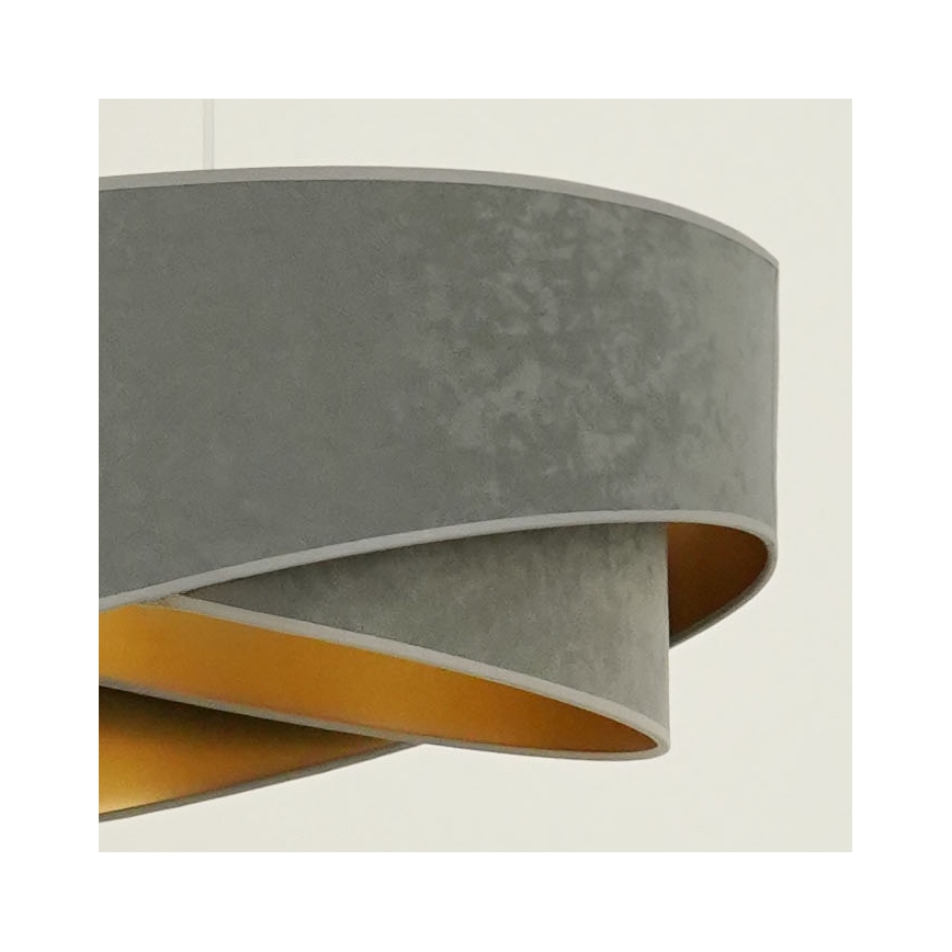 Brilagi -  Κρεμαστό φωτιστικό οροφής LED LYRA 1xE27/15W/230V γκρι/χρυσό