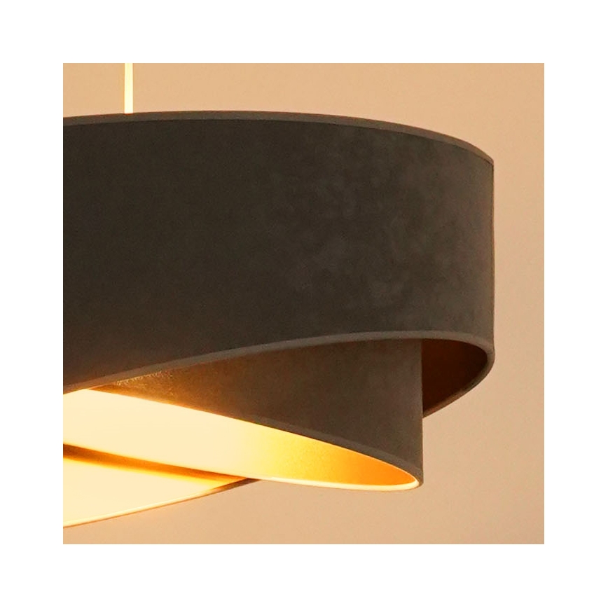 Brilagi -  Κρεμαστό φωτιστικό οροφής LED LYRA 1xE27/15W/230V γκρι/χρυσό