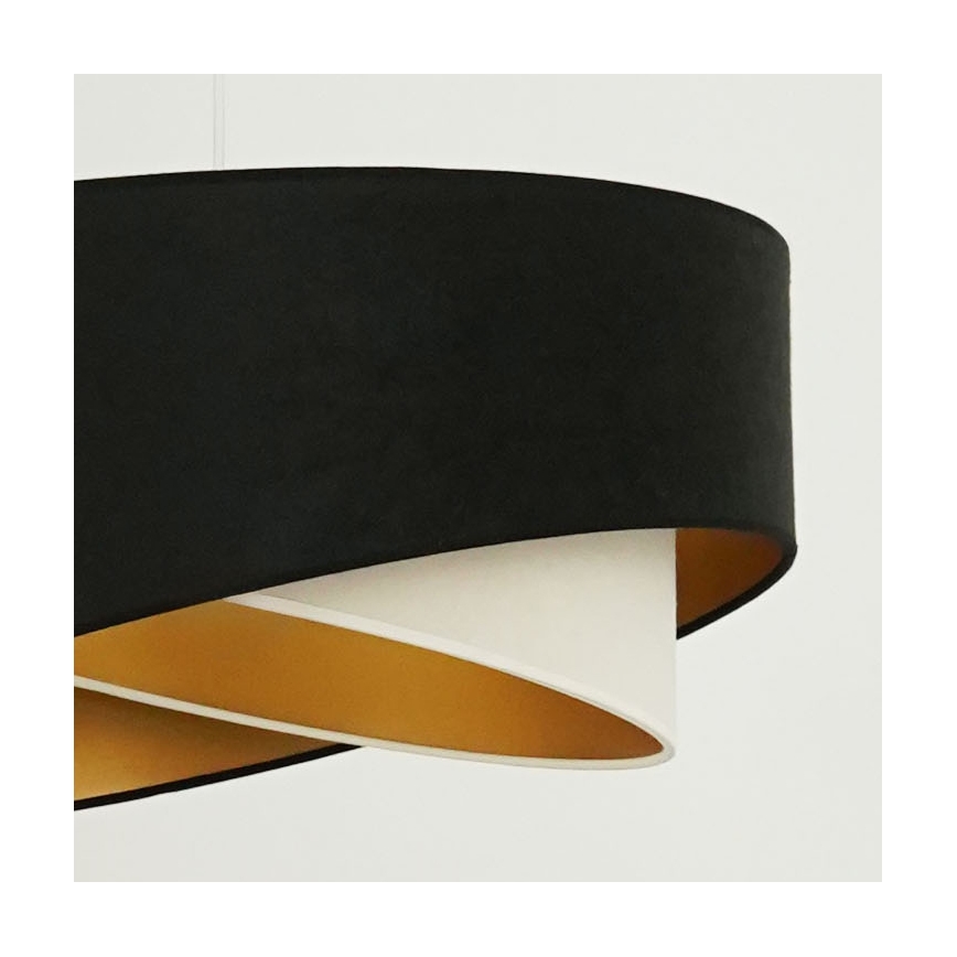 Brilagi -  Κρεμαστό φωτιστικό οροφής LED LYRA 1xE27/15W/230V μαύρο/κρεμ/χρυσό