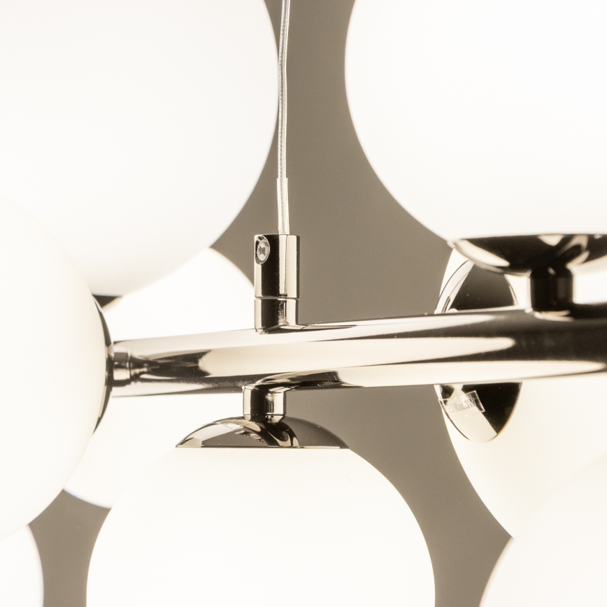 Brilagi -  Κρεμαστό φωτιστικό οροφής LED MILLA 10xG9/3W/230V γυαλιστερό χρώμιο/λευκό