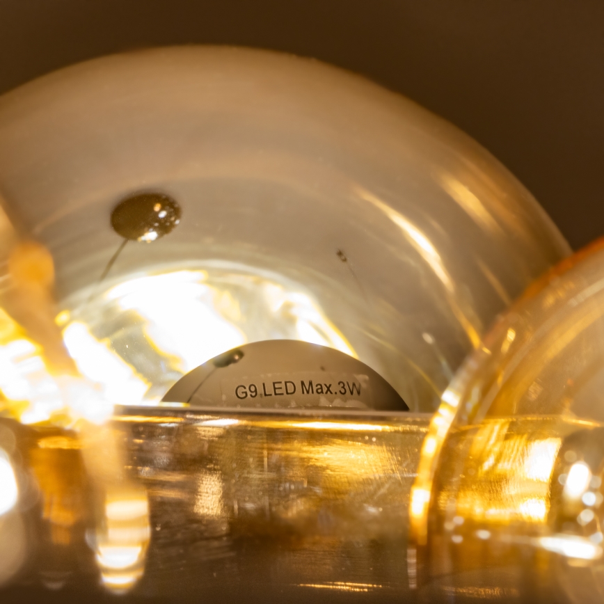 Brilagi -  Κρεμαστό φωτιστικό οροφής LED MILLA 15xG9/3W/230V γυαλιστερό χρώμιο/χρυσό