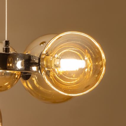 Brilagi -  Κρεμαστό φωτιστικό οροφής LED MILLA 15xG9/3W/230V γυαλιστερό χρώμιο/χρυσό