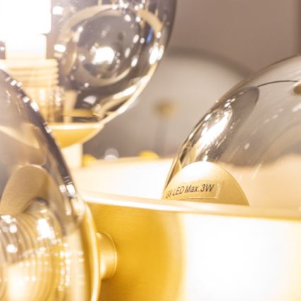 Brilagi -  Κρεμαστό φωτιστικό οροφής LED MILLA 15xG9/3W/230V χρυσό/φιμέ