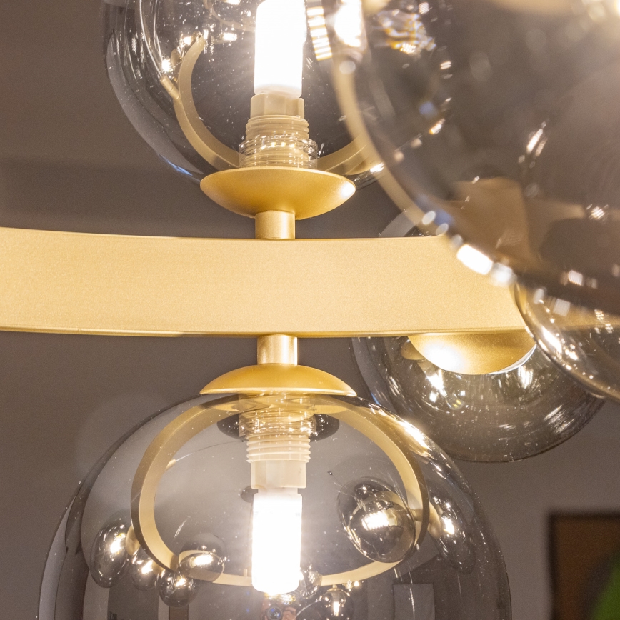 Brilagi -  Κρεμαστό φωτιστικό οροφής LED MILLA 15xG9/3W/230V χρυσό/φιμέ