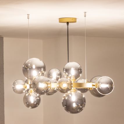 Brilagi -  Κρεμαστό φωτιστικό οροφής LED MILLA 15xG9/3W/230V χρυσό/φιμέ