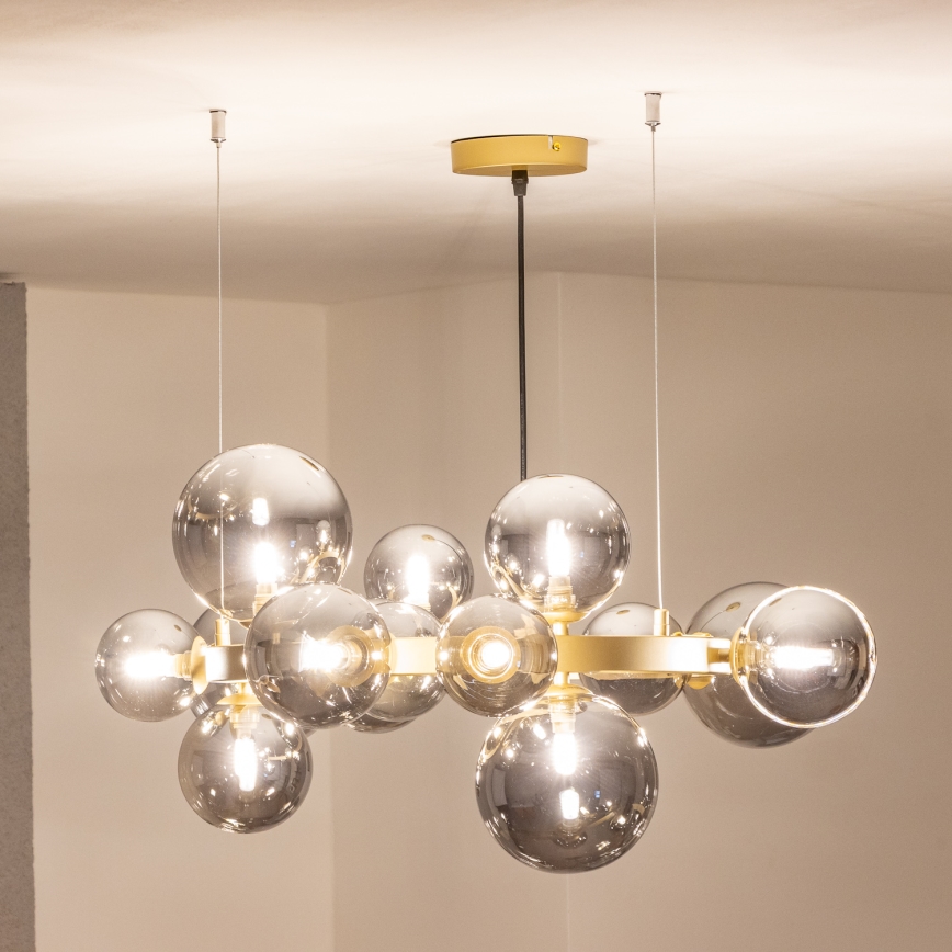 Brilagi -  Κρεμαστό φωτιστικό οροφής LED MILLA 15xG9/3W/230V χρυσό/φιμέ