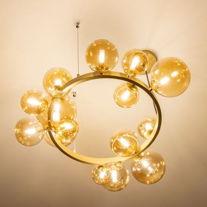 Brilagi -  Κρεμαστό φωτιστικό οροφής LED MILLA 15xG9/3W/230V χρυσό