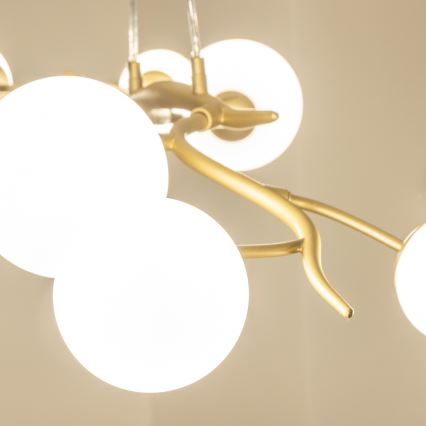 Brilagi -  Κρεμαστό φωτιστικό οροφής LED MISTEL 6xG9/3W/230V χρυσό/λευκό