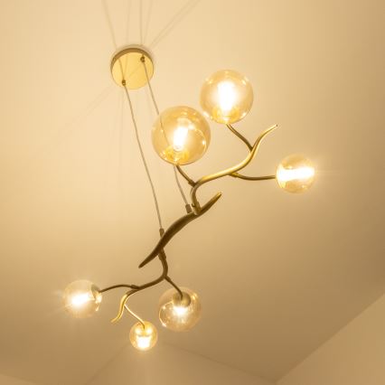 Brilagi -  Κρεμαστό φωτιστικό οροφής LED MISTEL 6xG9/3W/230V χρυσό