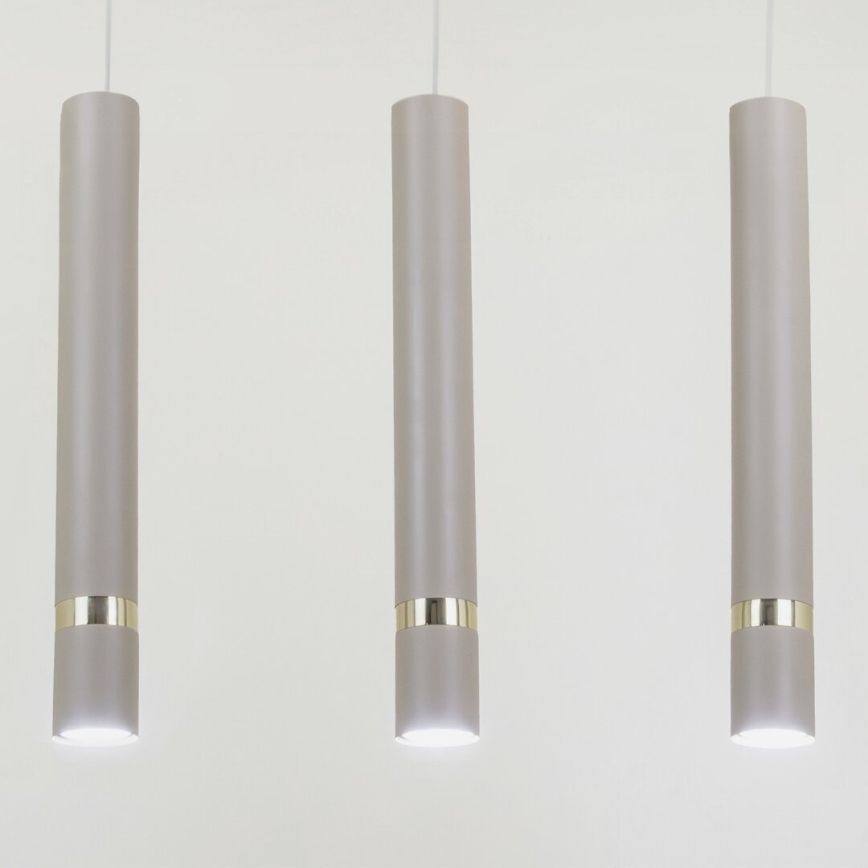 Brilagi - Κρεμαστό φωτιστικό οροφής POKER 3xGU10/25W/230V μπεζ/χρυσό