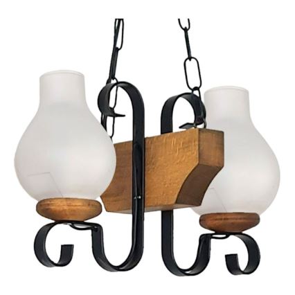 Brilagi - Κρεμαστό φωτιστικό οροφής QUEEN 2xE14/40W/230V οξιά