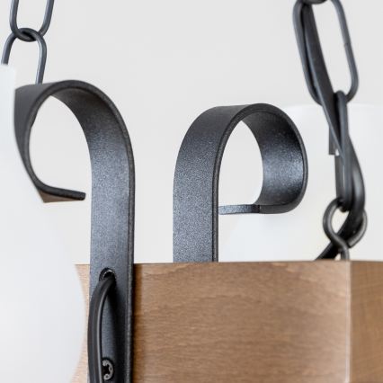 Brilagi - Κρεμαστό φωτιστικό οροφής QUEEN 2xE14/40W/230V οξιά/καρυδιά